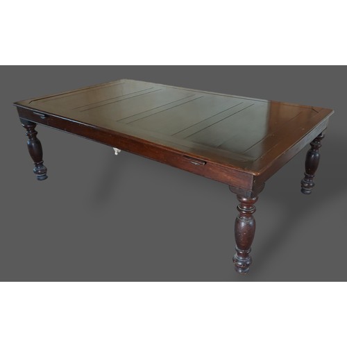 309 - W. Tasker Burgess A seven foot Snooker dining table with roll over top upon turned legs together wit... 