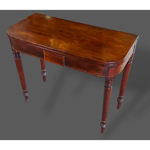 361 - *** PLEASE COLLECT OR DONATE ***
A 19th Century mahogany tea table, the hinged top above turned legs