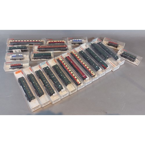 261 - A collection of Fleischmann N gauge rolling stock, boxed