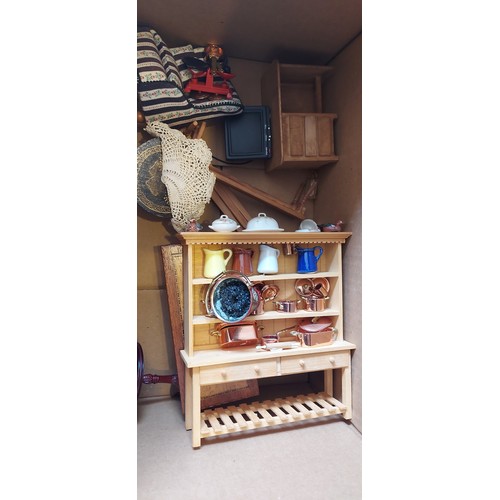 284 - A large dolls house in the form of a Georgian mansion with lighting, furniture and accessories, 120c... 