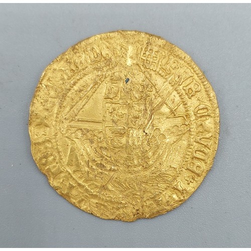 151 - A Henry VIII Gold Angel, 5.1gms, 2.8cms diameter