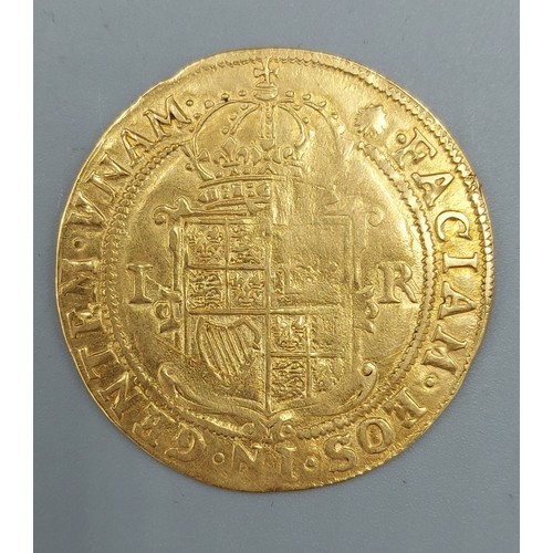 153 - A James I Gold Unite, second coinage, Escallop mark, 9.9gms, 3.7cms diameter