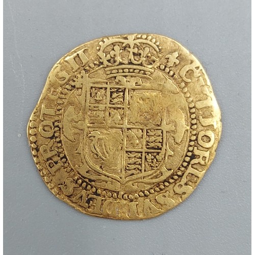 165 - A Charles I Gold Crown, 2.1gms, 2cms diameter