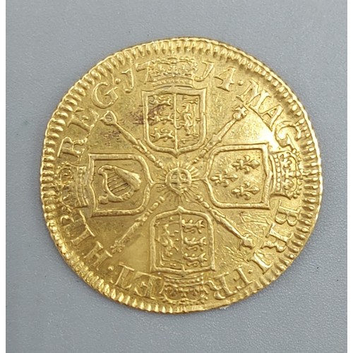 168 - A Queen Anne Gold Half Guinea, dated 1714, 4gms