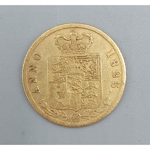 171 - A George IV Gold Half Sovereign, dated 1825, 3.7gms