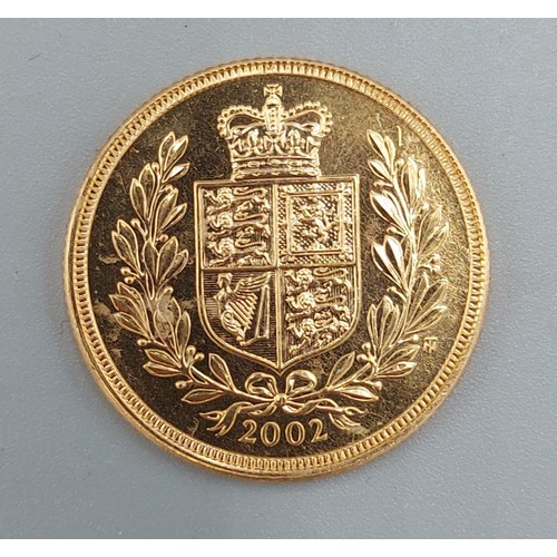 180 - An Elizabeth II Full Gold Sovereign, Shield Back dated 2002