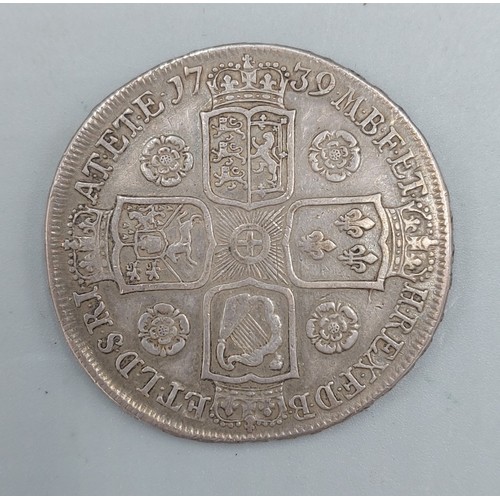 190 - A George II Silver Crown dated 1739