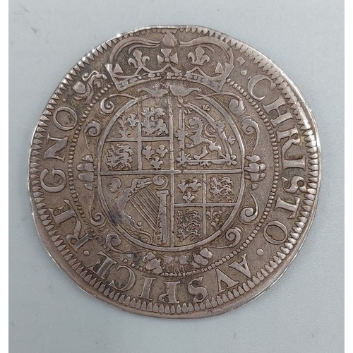 192 - A Charles I Silver Half Crown, horse with tail between legs and EBOR below