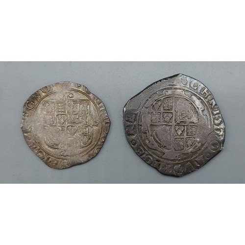 193 - A Charles I Silver Half Crown together with a Charles I Silver Shilling, mint mark triangle in a cir... 