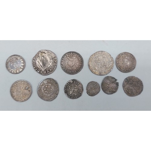 213 - A collection of eleven early English silver coinage