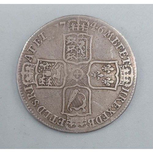 220 - A George II Silver Half Crown LIMA dated 1746