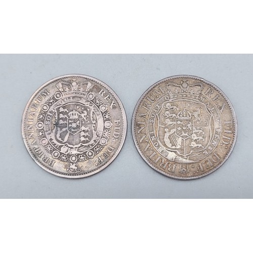 221 - A George III Silver Half Crown dated 1817 together with another similar George III Half Crown dated ... 