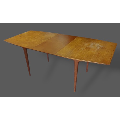 387 - A Mcintosh Circa 1960's extending dining table with integral leaf, 197cms x 91cms fully extended