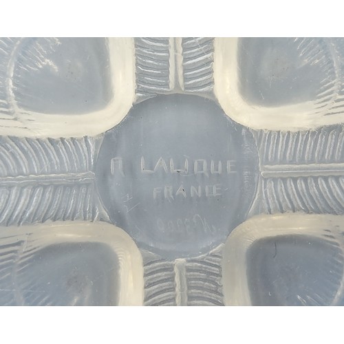 13 - A René Lalique Coquille pattern opalescent glass bowl, signed R Lalique France N3200, 24cm diameter