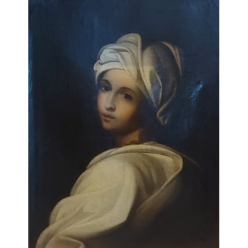 114 - After Guido Reni, portrait of Beatrice Cenci, oil on canvas, 46cms x 36cms