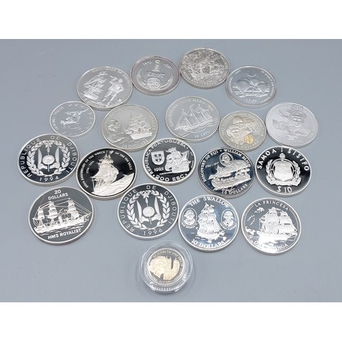 226 - A collection of nineteen silver proof coins, 17ozs