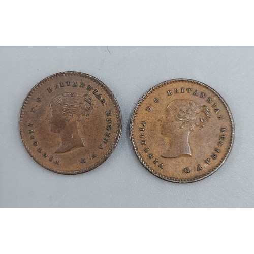 350 - A Victorian Quarter Farthing dated 1853 together with another Quarter Farthing dated 1853