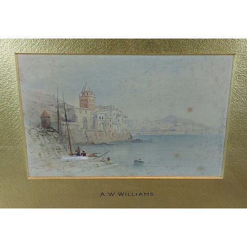 56 - A.H. Webb, Loch Marie, Ross-Shire, watercolour, signed together with a watercolour by A.W. Williams ... 