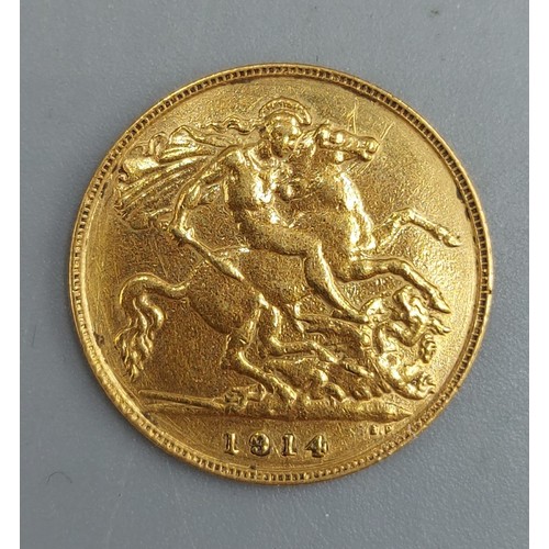 75 - A George V gold half Sovereign dated 1914