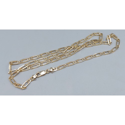86 - A 9ct gold linked neck chain, 19.3gms, 60cms long