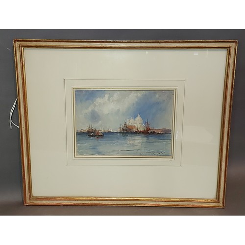 40 - Thomas Bush Hardy, Saint Maria Della Salute, Venice, watercolour, signed and dated 1894, 18cm by 25c... 