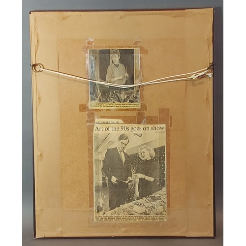 47 - Elizabeth Magill, study of a nude female, oil on paper, signed, 25cms x 17cms