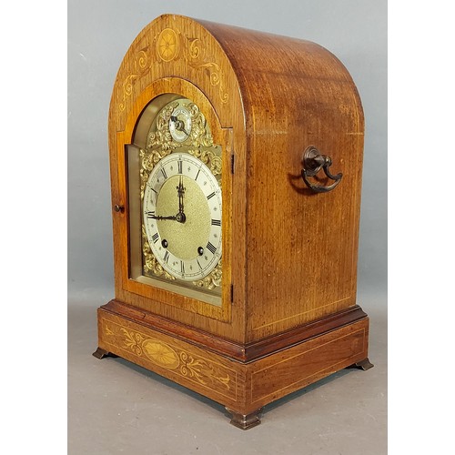 330 - A 19th Century marquetry and shell inlaid dome shaped bracket clock by Winterhalder and Hofmeier, th... 