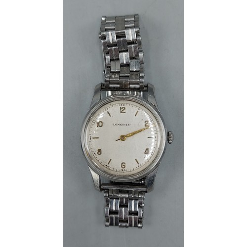 A Longines stainless steel cased gentlemans wristwatch with automatic ...