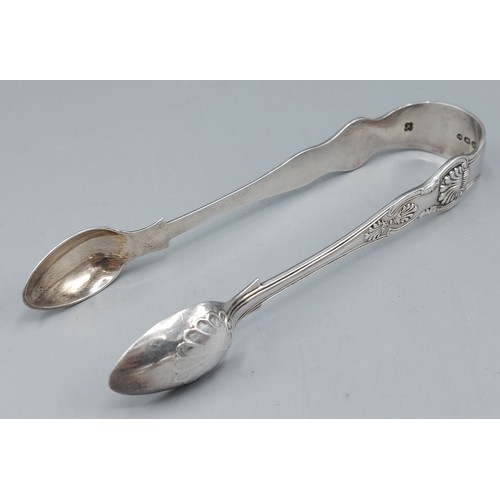 136 - A pair of Victorian silver sugar tongs, Exeter 1864, makers James and Josiah Williams, 2ozs