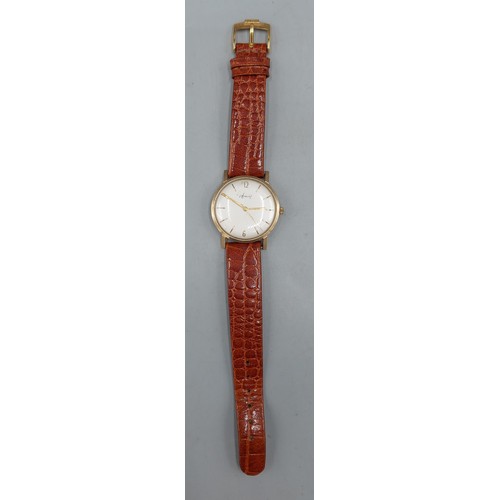 144 - A 9ct gold Gentlemans wristwatch by Accurist, 6.4gms excluding movement