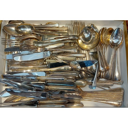 181 - A silver plated presentation rose bowl together with a collection of silver plated items to include ... 