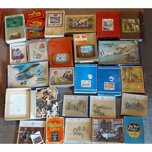 262 - A collection of Jigsaw puzzles by Chad Valley to include The Conquest of The Air and others
