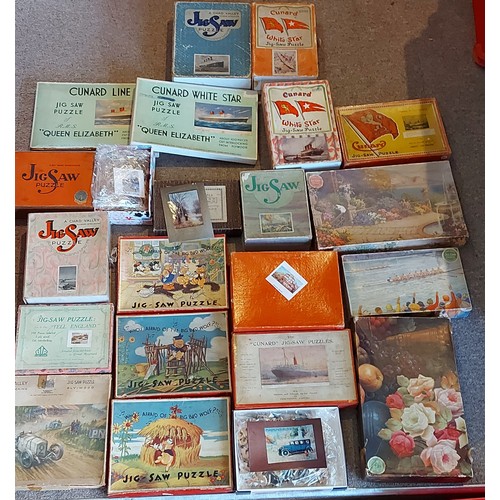 269 - A collection of Jigsaw puzzles by Chad Valley to include Cunard, Naval Base and others