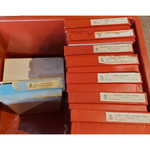 277 - A Raphael Tuck and Sons Zag-Zaw Jigsaw puzzle, Dickens Centenary together with seven other Zag-Zaw p... 