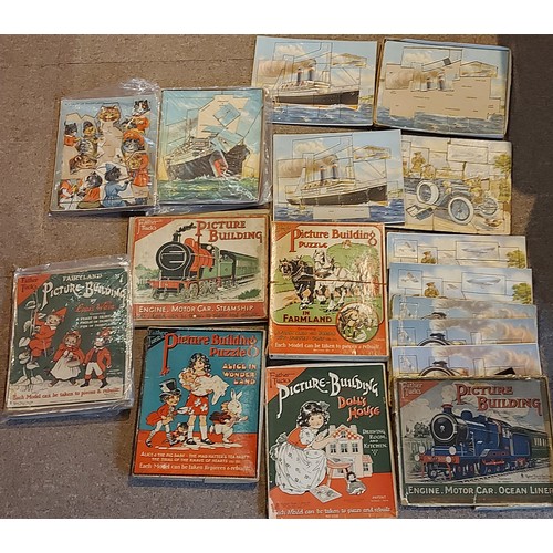 286 - Raphael Tuck and Sons Father Tucks Picture Building Dolls House together with another similar In Far... 