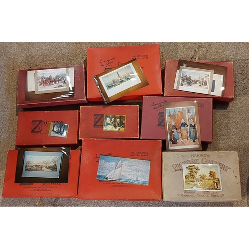 300 - A Raphael Tuck and Sons Zag-Zaw Jigsaw puzzle Britannia together with another Evening Glow and six o... 