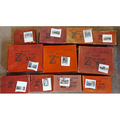 308 - A Raphael Tuck and Sons Zag-Zaw Jigsaw puzzle After Fifty Years together with ten Zig-Zaw puzzles