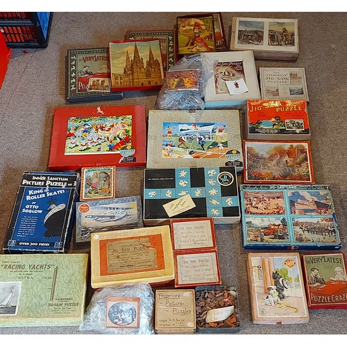 373 - A. Furniss Jig saw Puzzle, A Rural Post Office, together with a collection of other puzzles