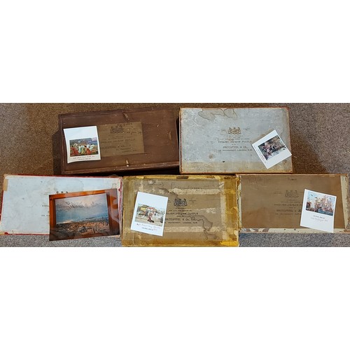 376 - A Jigsaw puzzle by Holtzapffel and Co. Blind Mans Buff together with four other similar puzzles by H... 