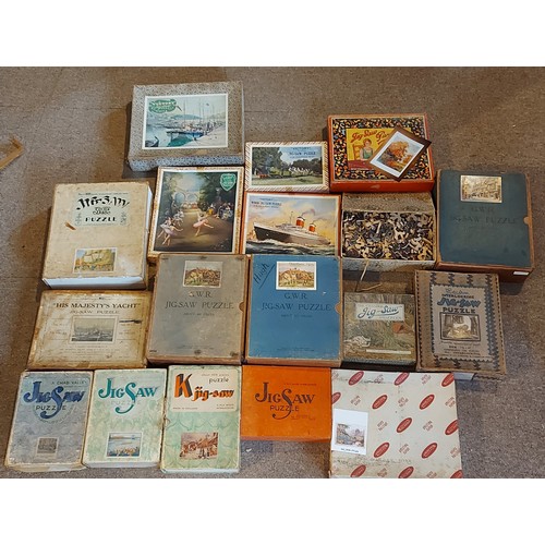391 - A collection of Jigsaw puzzles by Chad Valley to include The Boat Race together with other puzzles t... 