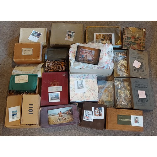 394 - A collection of early wooden Jigsaw puzzles
