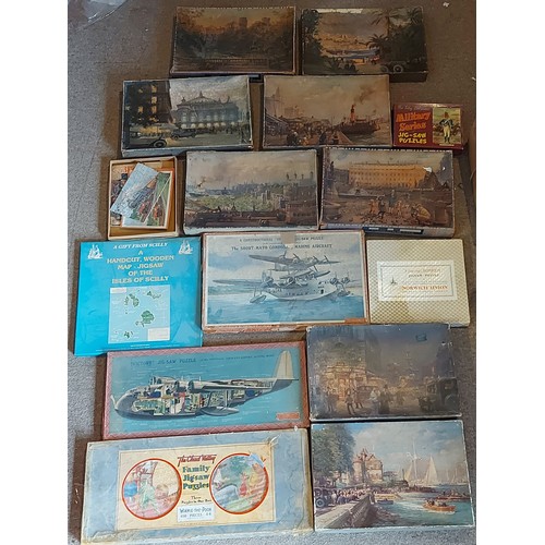 403 - A Victory Jigsaw puzzle, Imperial Airways Empire Flying Boat together with other Puzzles to include ... 