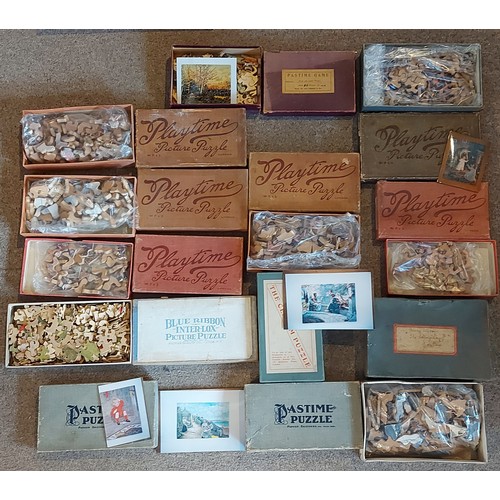 411 - Two Pastime Parker Bros. puzzles together with a collection of other puzzles to include Playtime