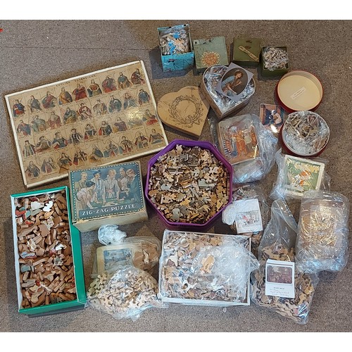 415 - A Zig Zag puzzle together with other wooden puzzles