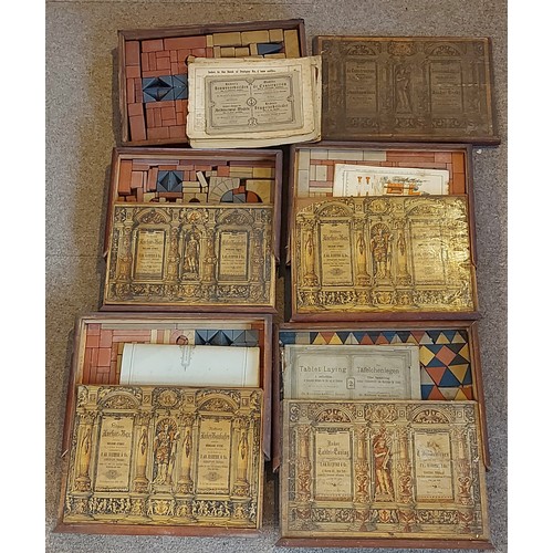 419 - A collection of five early Anchor building stone sets by Richter & Co within original boxes