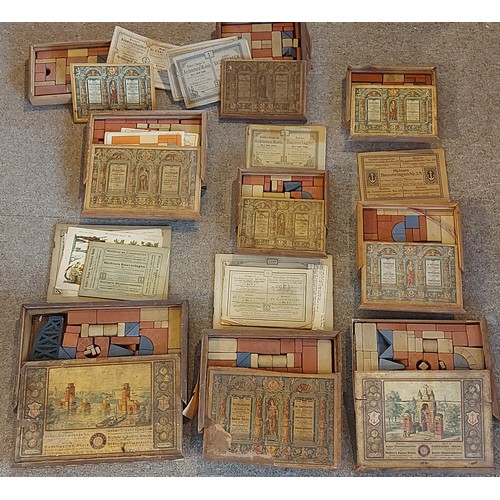 420 - A collection of nine Anchor building stone sets by Richter & Co within original boxes