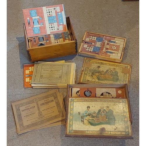 426 - Two multi layered Anchor Block sets by Richter and Co. within original boxes