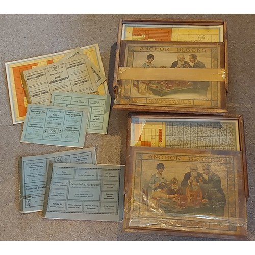 427 - Two multi layered Anchor Block sets by Richters within original boxes