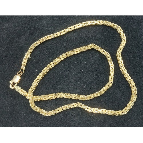 142 - A 9ct gold linked neck chain, 43cms long, 21.6g
