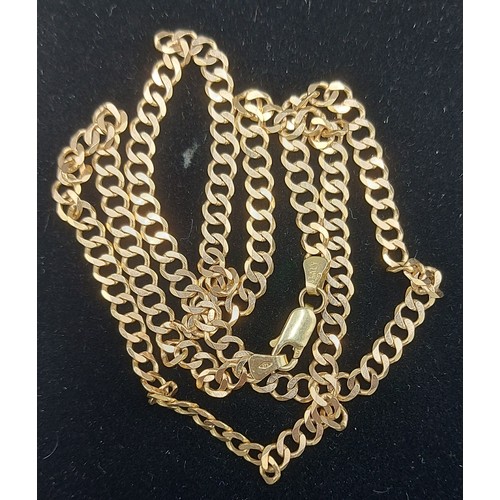 144 - A 9ct gold linked neck chain, 55cms long, 13.1g